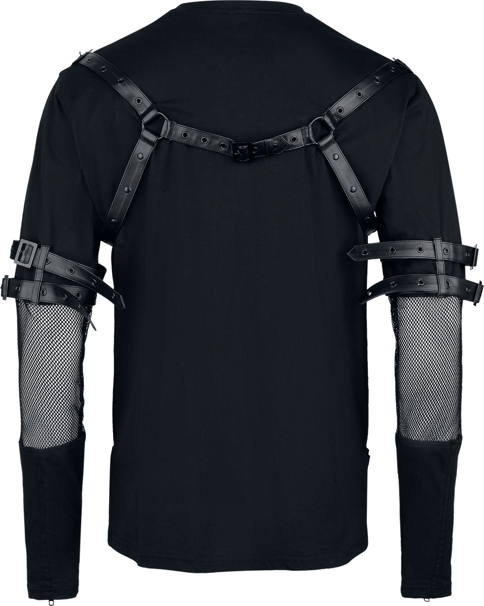 T-shirt manches longues Gothic de Heartless - Harland - Haut - M à XL - pour Homme - noir - Heartless - View 2