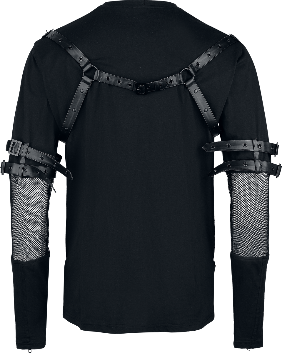 T-shirt manches longues Gothic de Heartless - Harland - Haut - M à XL - pour Homme - noir - Heartless - View 2