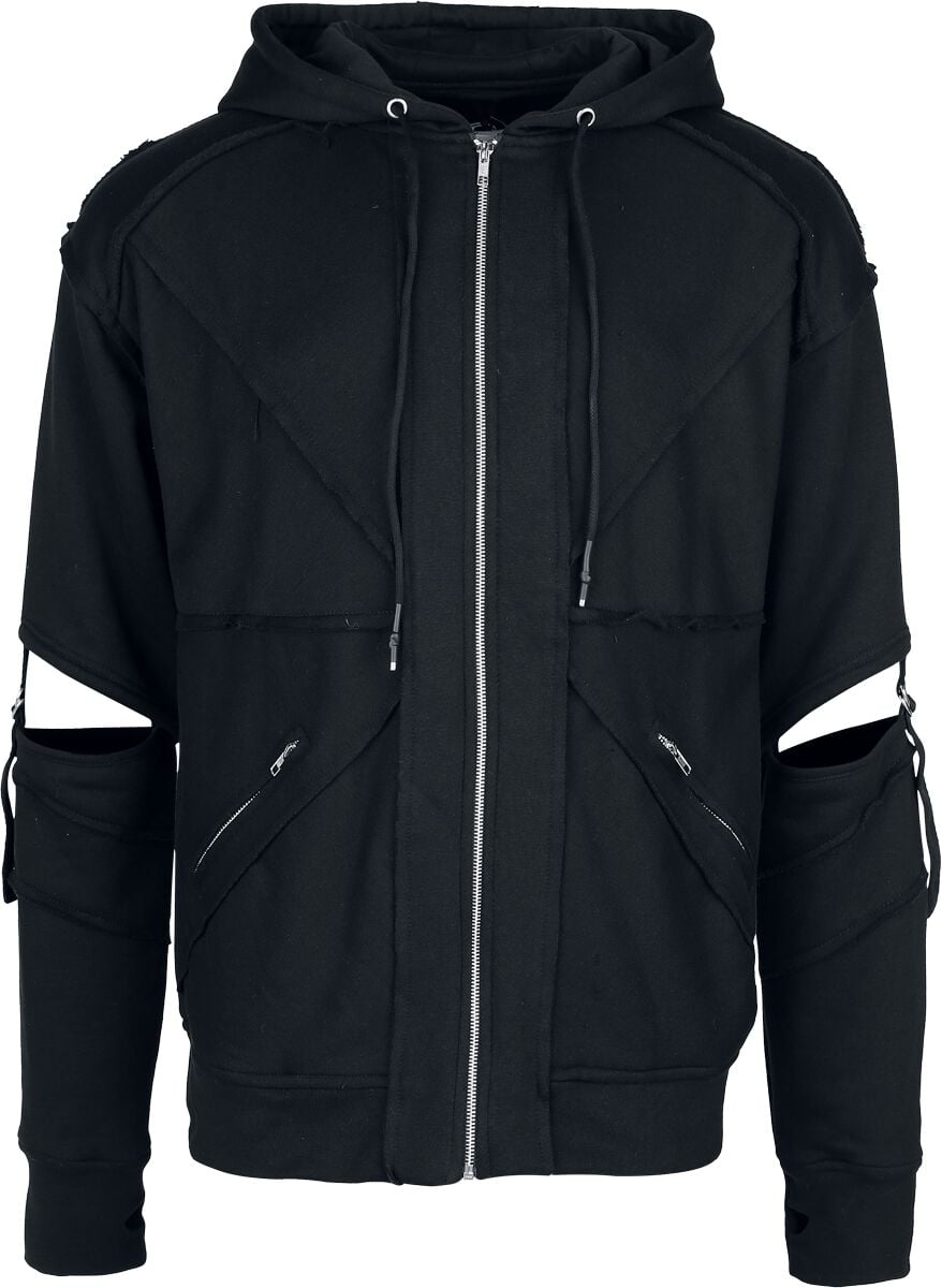 Sweat-shirt zippé à capuche Gothic de Vixxsin - Rafe - Sweat à Capuche Zippé - S à 4XL - pour Homme - noir - Vixxsin