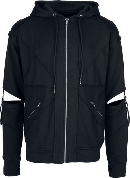 Sweat-shirt zippé à capuche Gothic de Vixxsin - Rafe - Sweat à Capuche Zippé - S à 4XL - pour Homme - noir - Vixxsin