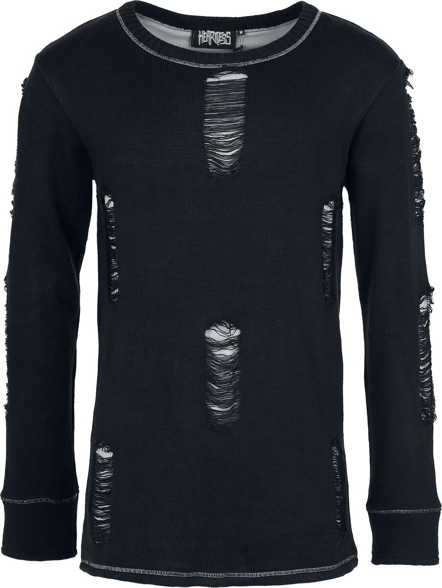 Pull tricoté Gothic de Heartless - Archer - Pull Unisexe - M à 3XL - pour Homme - noir - Heartless
