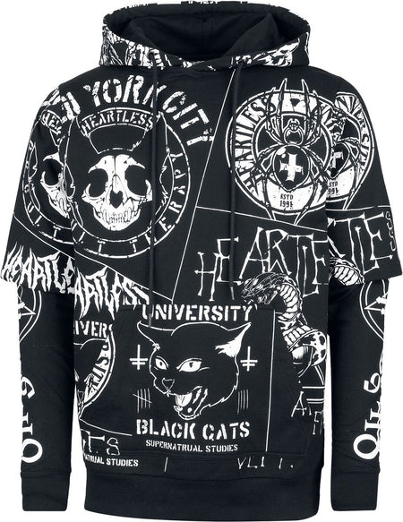 Sweat-shirt à capuche Gothic de Heartless - Dark Academia - Sweat à Capuche - S à 4XL - pour Homme - noir - Heartless