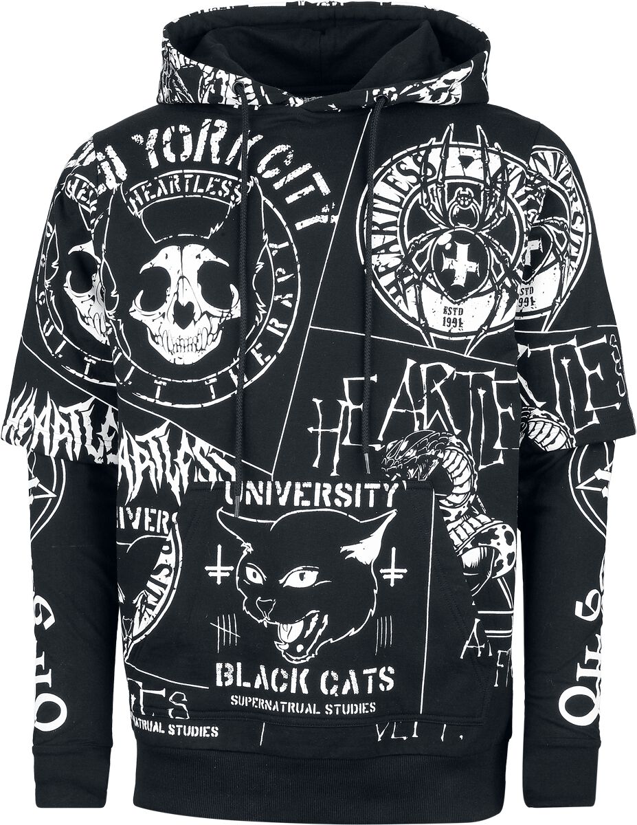Sweat-shirt à capuche Gothic de Heartless - Dark Academia - Sweat à Capuche - S à 4XL - pour Homme - noir - Heartless