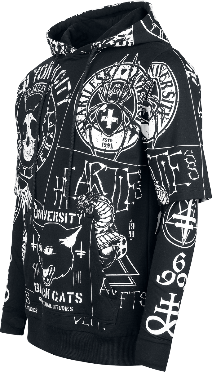 Sweat-shirt à capuche Gothic de Heartless - Dark Academia - Sweat à Capuche - S à 4XL - pour Homme - noir - Heartless - View 2