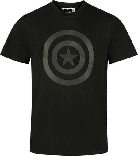 T-Shirt Manches courtes Disney de Captain America - Logo Bouclier - S à XXL - pour Homme - noir - Captain America