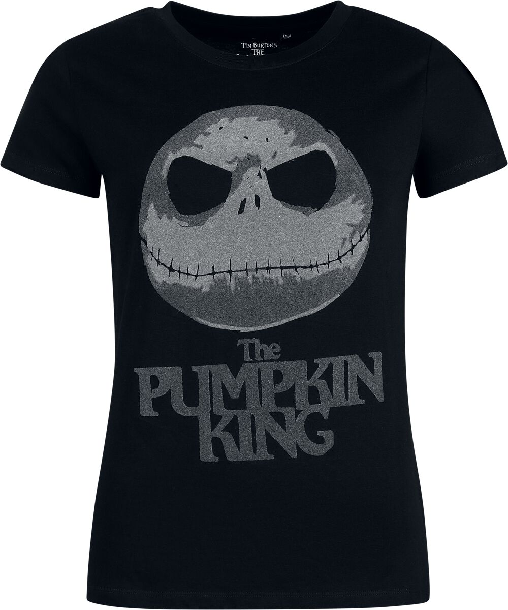 T-Shirt Manches courtes Disney de L'Étrange Noël De Monsieur Jack - Jack Skellington - Pumpkin King - S à XXL - pour Femme - noir - L'Étrange Noël De Monsieur Jack