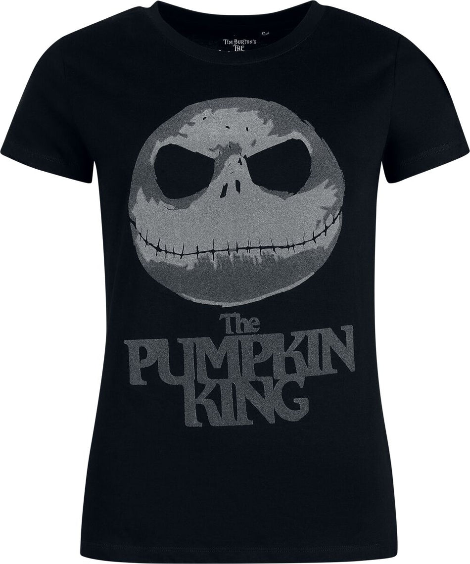 T-Shirt Manches courtes Disney de L'Étrange Noël De Monsieur Jack - Jack Skellington - Pumpkin King - S à XXL - pour Femme - noir - L'Étrange Noël De Monsieur Jack