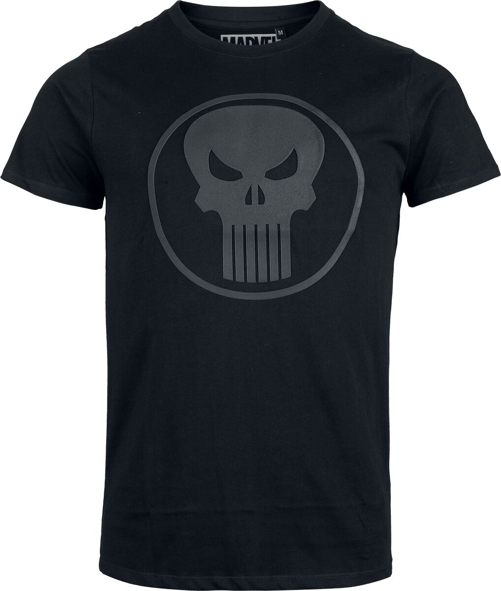 T-Shirt Manches courtes Disney de The Punisher - Crâne - Logo - S à XL - pour Homme - noir - The Punisher