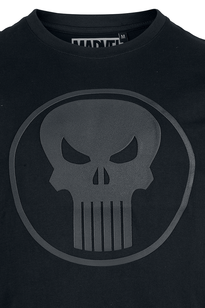 T-Shirt Manches courtes Disney de The Punisher - Crâne - Logo - S à XL - pour Homme - noir - The Punisher - View 2