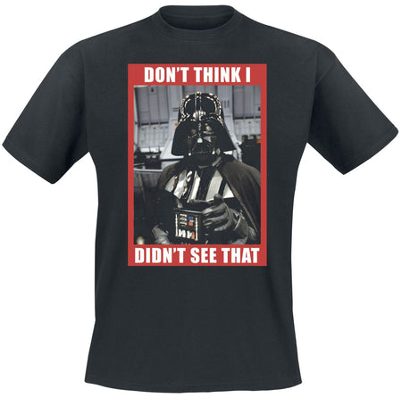 T-Shirt Manches courtes Disney de Star Wars - Don't Think I Didn't See That - S à M - pour Homme - noir - Star Wars