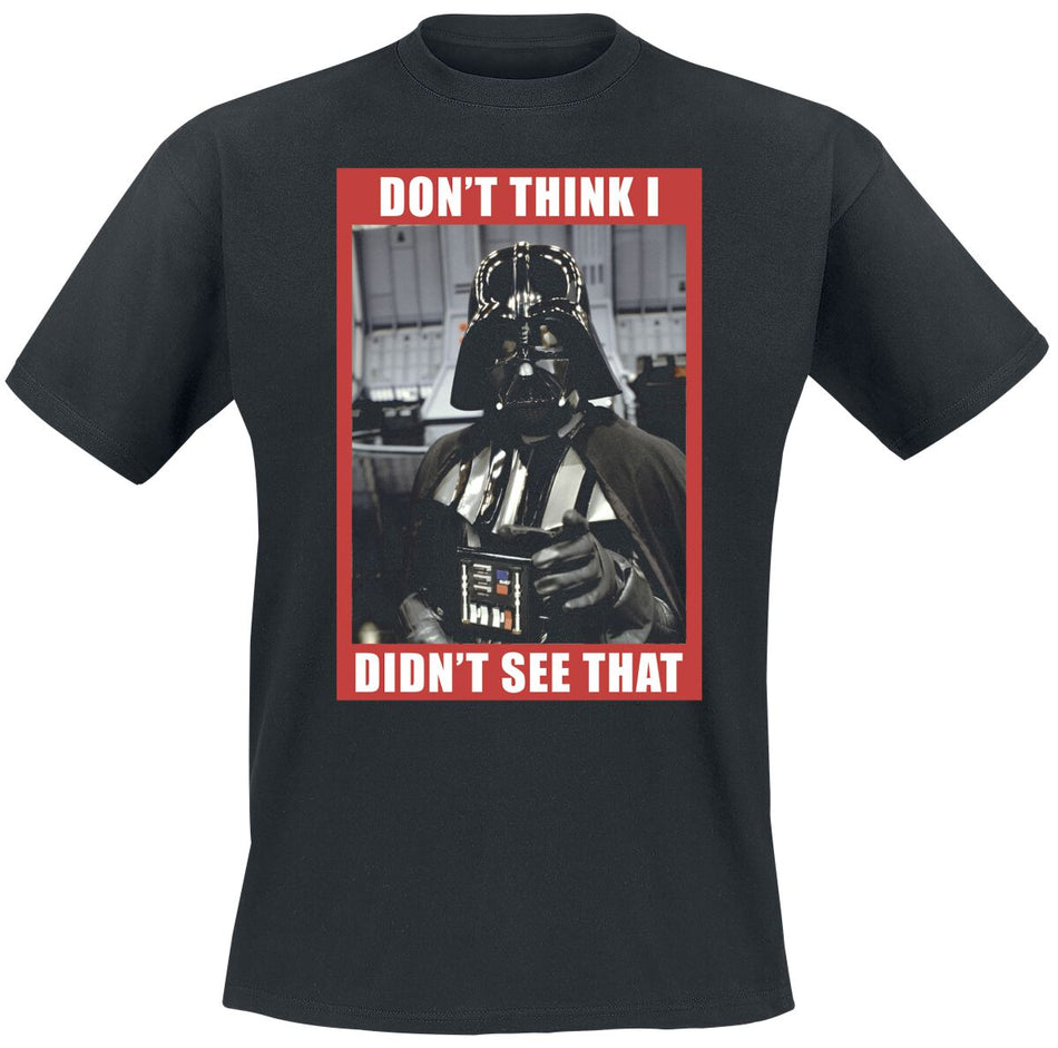 T-Shirt Manches courtes Disney de Star Wars - Don't Think I Didn't See That - S à M - pour Homme - noir - Star Wars