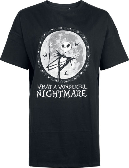 T-Shirt Oversize Disney de L'Étrange Noël De Monsieur Jack - What A Wonderful Nightmare - Oversize - S à XXL - pour Femme - noir - L'Étrange Noël De Monsieur Jack