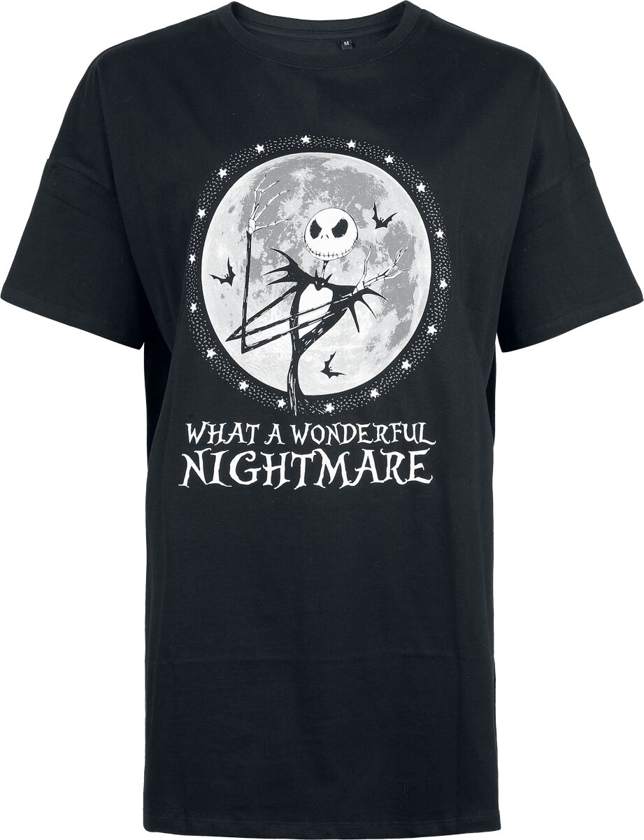 T-Shirt Oversize Disney de L'Étrange Noël De Monsieur Jack - What A Wonderful Nightmare - Oversize - S à XXL - pour Femme - noir - L'Étrange Noël De Monsieur Jack