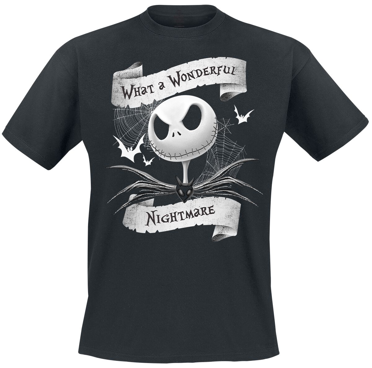 T-Shirt Manches courtes Disney de L'Étrange Noël De Monsieur Jack - What A Wonderful Nightmare - S à XL - pour Homme - noir - L'Étrange Noël De Monsieur Jack