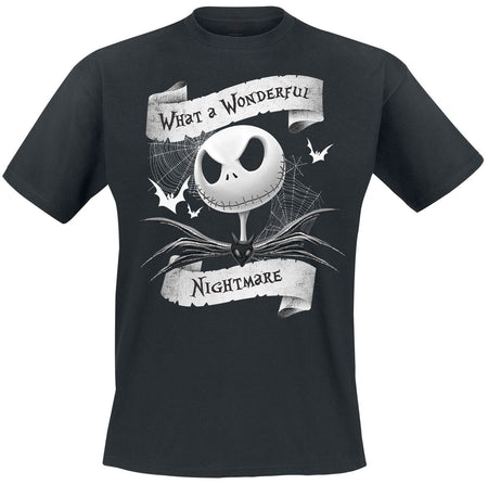 T-Shirt Manches courtes Disney de L'Étrange Noël De Monsieur Jack - What A Wonderful Nightmare - S à XL - pour Homme - noir - L'Étrange Noël De Monsieur Jack