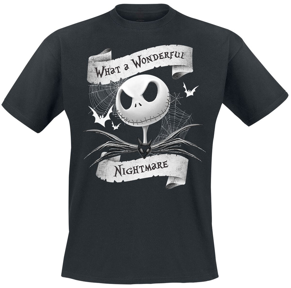 T-Shirt Manches courtes Disney de L'Étrange Noël De Monsieur Jack - What A Wonderful Nightmare - S à XL - pour Homme - noir - L'Étrange Noël De Monsieur Jack