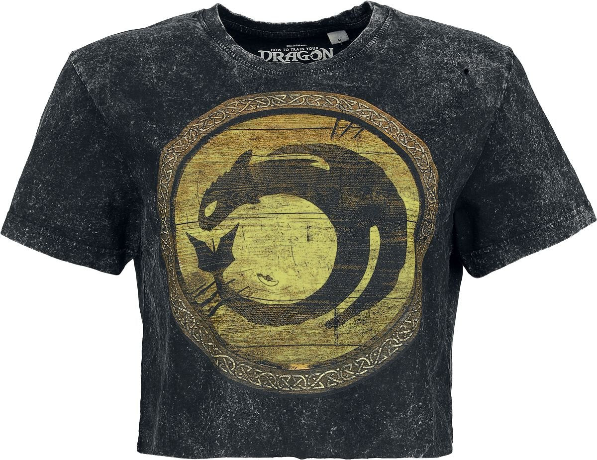 T-Shirt Manches courtes  de Dragons - Dragons - Circle Gold - L à 4XL - pour Femme - noir - Dragons