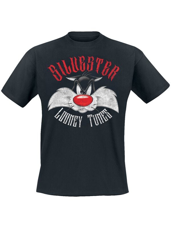 T-Shirt Manches courtes  de Looney Tunes - Angry Sylvester - S à 4XL - pour Homme - noir - Looney Tunes
