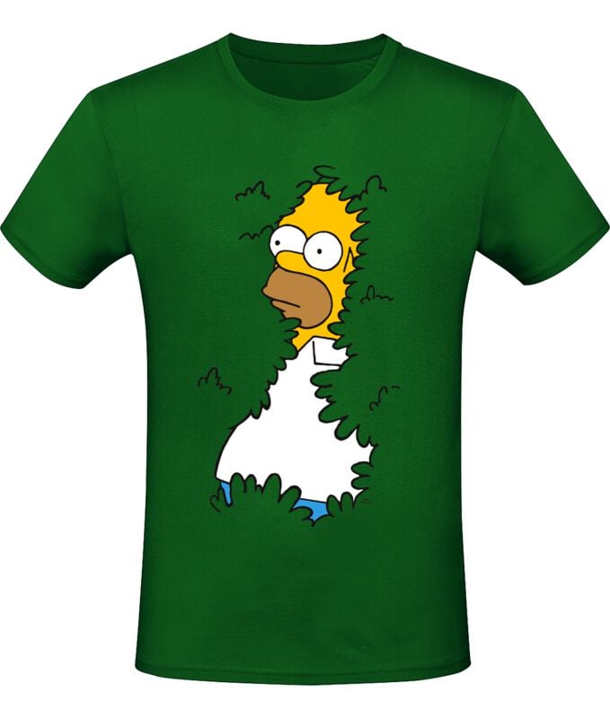 T-Shirt Manches courtes  de Les Simpson - Homer - S à XXL - pour Homme - vert - Les Simpson
