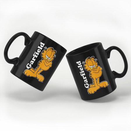 Mug  de Garfield - Pose - pour Unisexe - noir - Garfield - View 2