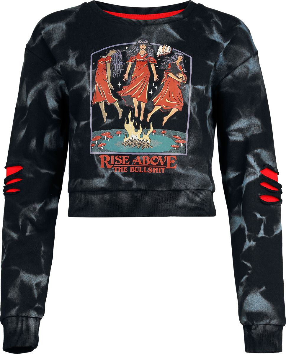 Sweat-shirt Fun de Steven Rhodes - Rise Above the Bullshit - S à XXL - pour Femme - bleu/noir - Steven Rhodes