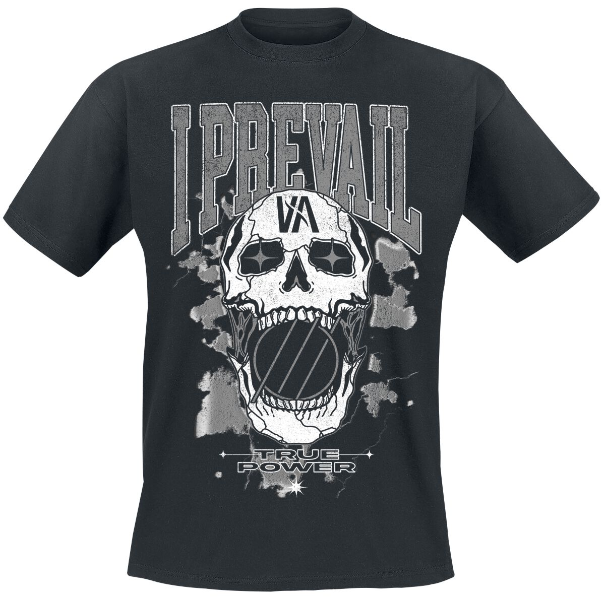 T-Shirt Manches courtes  de I Prevail - True Power Rowdy Skull - S à XL - pour Homme - noir - I Prevail