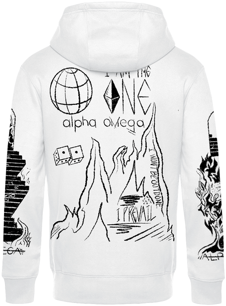 Sweat-shirt à capuche  de I Prevail - Alpha Omega - S à XXL - pour Homme - blanc - I Prevail - View 2