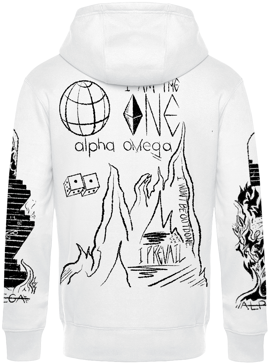 Sweat-shirt à capuche  de I Prevail - Alpha Omega - S à XXL - pour Homme - blanc - I Prevail - View 2