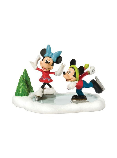 Figurine de collection Disney de Mickey Mouse - Mickey & Minnie Ice Skating - pour Indifférent - multicolore - Mickey Mouse