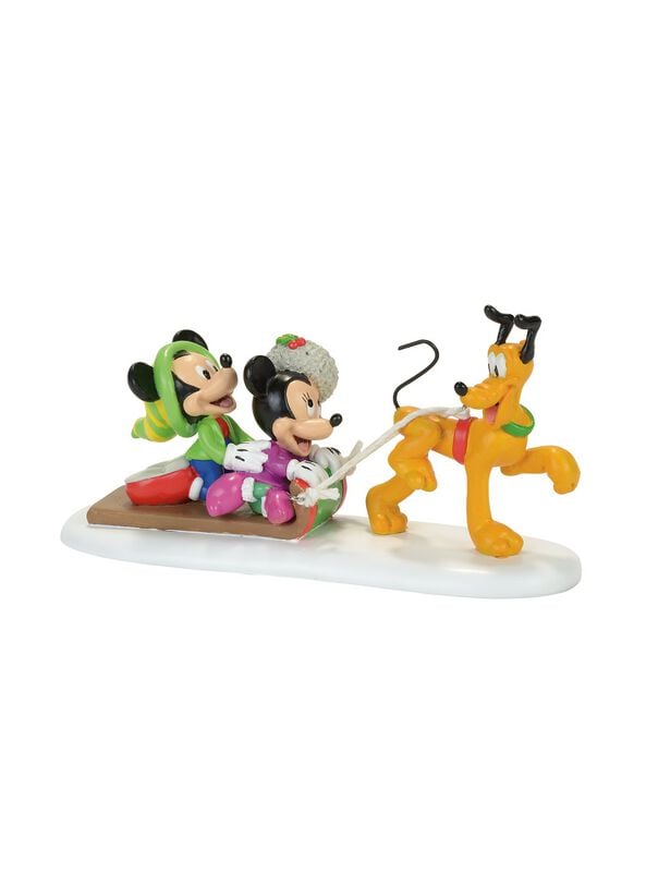 Figurine de collection Disney de Mickey Mouse - Pluto Toboggan - pour Unisexe - multicolore - Mickey Mouse