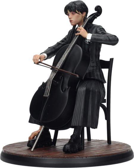Statuette  de Wednesday - Wednesday - Playing Cello - pour Indifférent - multicolore - Wednesday - View 2
