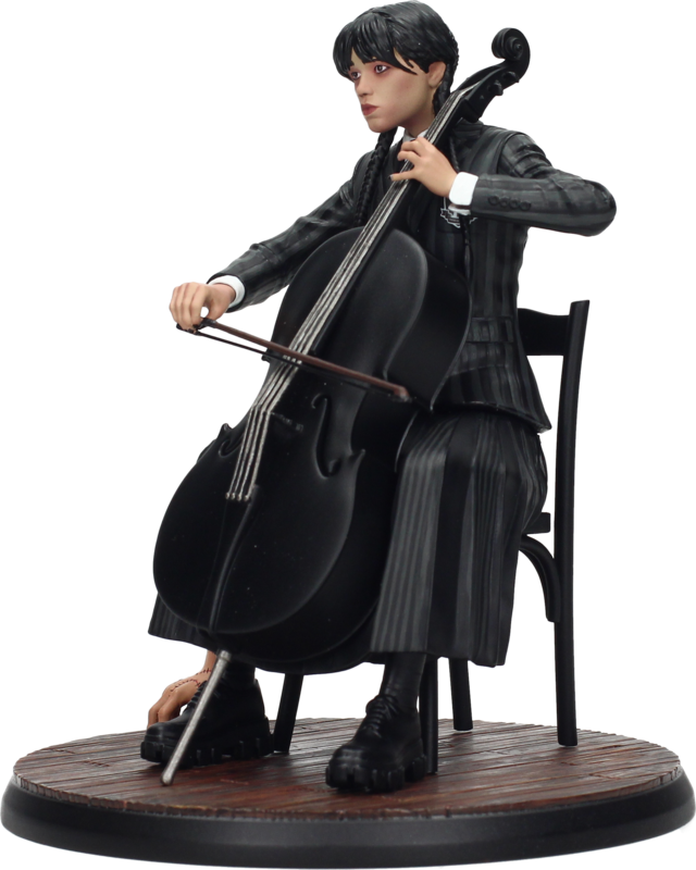 Statuette  de Wednesday - Wednesday - Playing Cello - pour Indifférent - multicolore - Wednesday - View 2