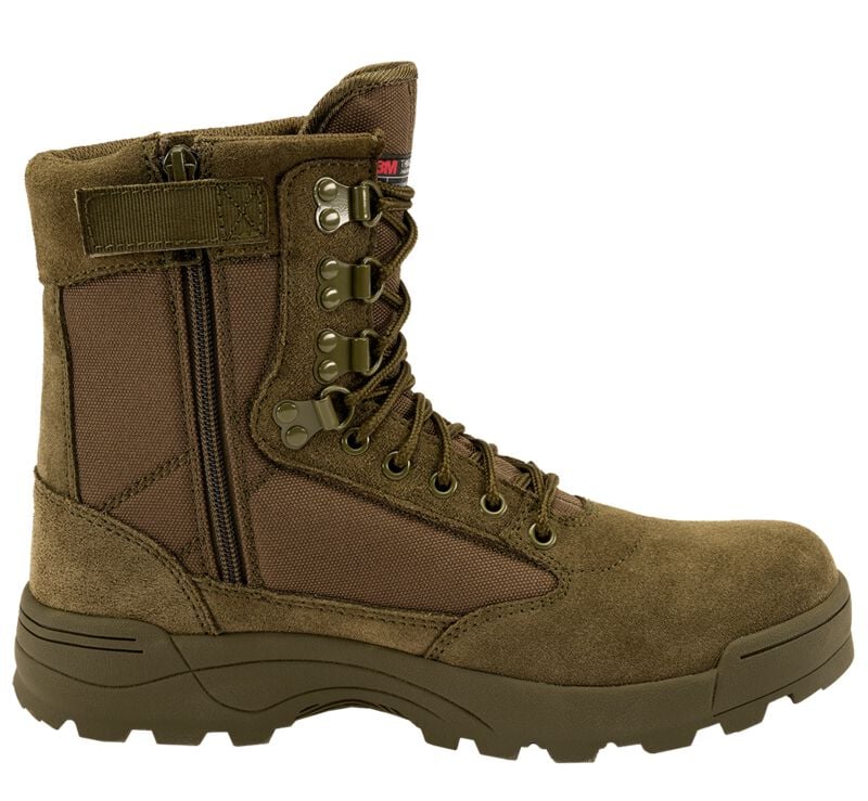 Bottes  de Brandit - Tactical Boots Zipper - EU39 à EU46 - pour Homme - olive - Brandit