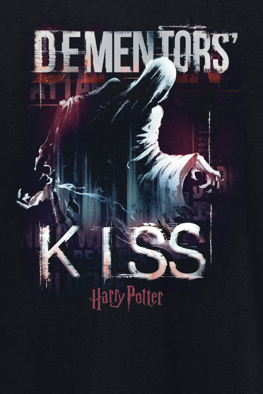 T-Shirt Manches courtes  de Harry Potter - Dementor Kiss - S à XXL - pour Homme - noir - Harry Potter - View 2