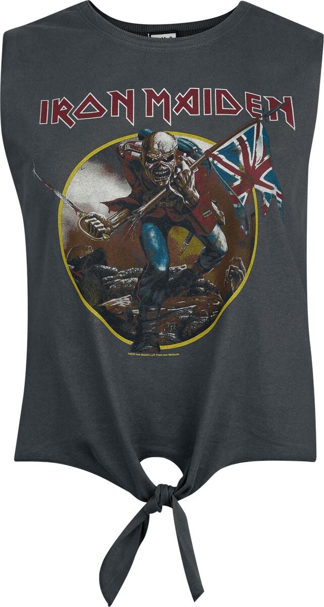Top  de Iron Maiden - Amplified Collection - Trooper - XS à XL - pour Femme - anthracite - Iron Maiden