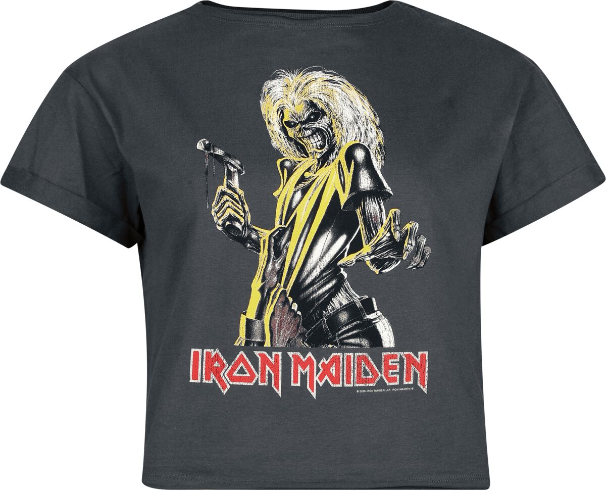 T-Shirt Manches courtes  de Iron Maiden - Amplified Collection - Killers - XS à XL - pour Femme - anthracite - Iron Maiden