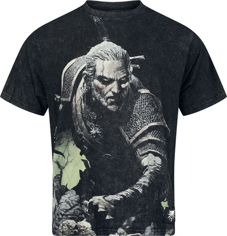 T-Shirt Manches courtes Gaming de The Witcher - Geralt - S à XXL - pour Homme - gris - The Witcher