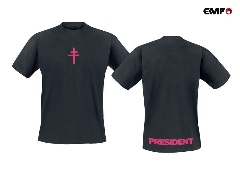 T-Shirt Manches courtes  de President - Cross - S à 4XL - pour Homme - noir - President
