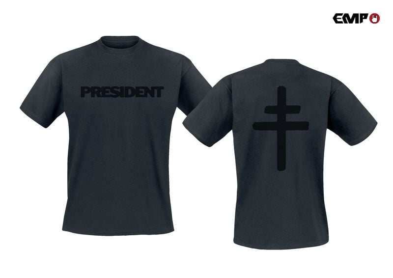 T-Shirt Manches courtes  de President - Black Cross - S à 4XL - pour Homme - noir - President