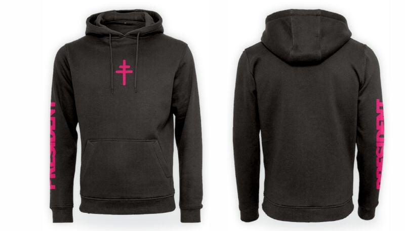 Sweat-shirt à capuche  de President - Cross - S à 3XL - pour Homme - noir - President
