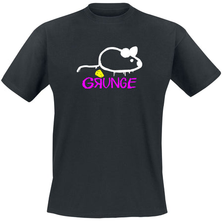 T-Shirt Manches courtes Fun de Tierisch - Souris Grunge - M à 3XL - pour Homme - noir - Tierisch