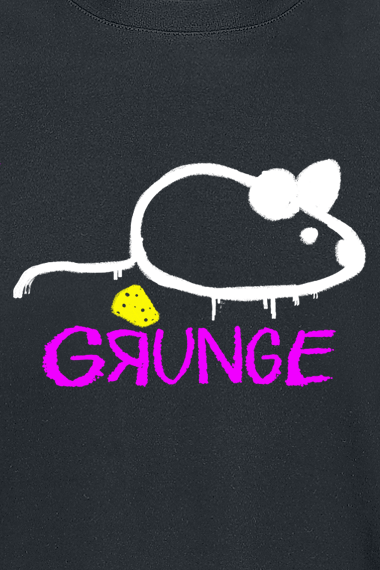 T-Shirt Manches courtes Fun de Tierisch - Souris Grunge - M à 3XL - pour Homme - noir - Tierisch - View 2