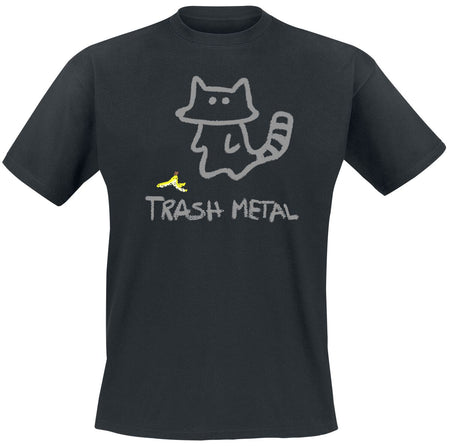 T-Shirt Manches courtes Fun de Tierisch - Trash Metal - M à 3XL - pour Homme - noir - Tierisch