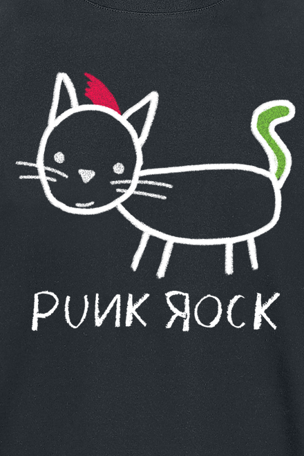 T-Shirt Manches courtes Fun de Tierisch - Chat Punk Rock - M à 3XL - pour Unisexe - noir - Tierisch - View 2
