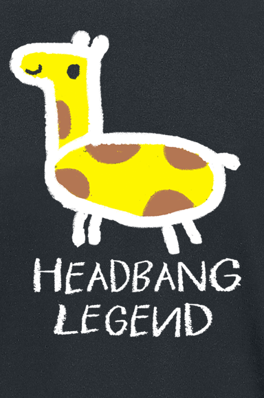 T-Shirt Manches courtes Fun de Tierisch - Giraffe Légende du Headbang - L à 3XL - pour Homme - noir - Tierisch - View 2
