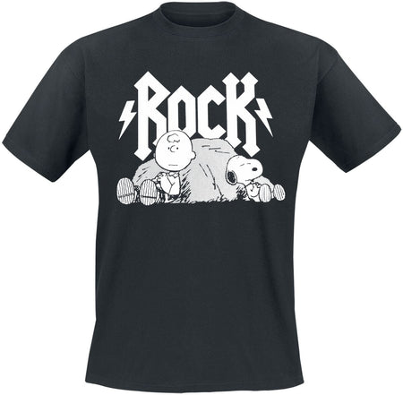 T-Shirt Manches courtes  de Snoopy - Snoopy & Charlie Brown - Rock - S à 3XL - pour Homme - noir - Snoopy