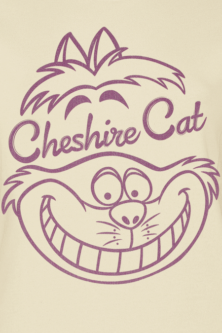 T-Shirt Manches courtes Disney de Alice Au Pays Des Merveilles - Chat du Cheshire - Smile - S à XXL - pour Femme - naturel - Alice Au Pays Des Merveilles - View 2