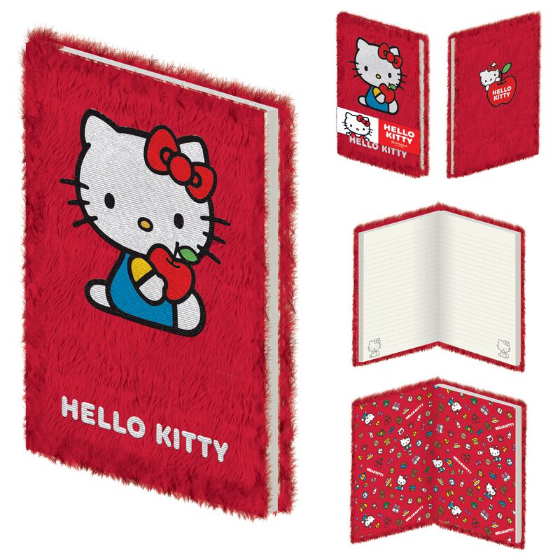 Carnet de notes  de Hello Kitty - pour Unisexe - rouge/bleu - Hello Kitty