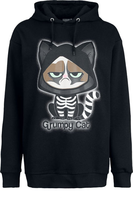 Sweat-shirt à capuche  de Grumpy Cat - Grumpy Cat - Oversize - S à XXL - pour Femme - noir - Grumpy Cat