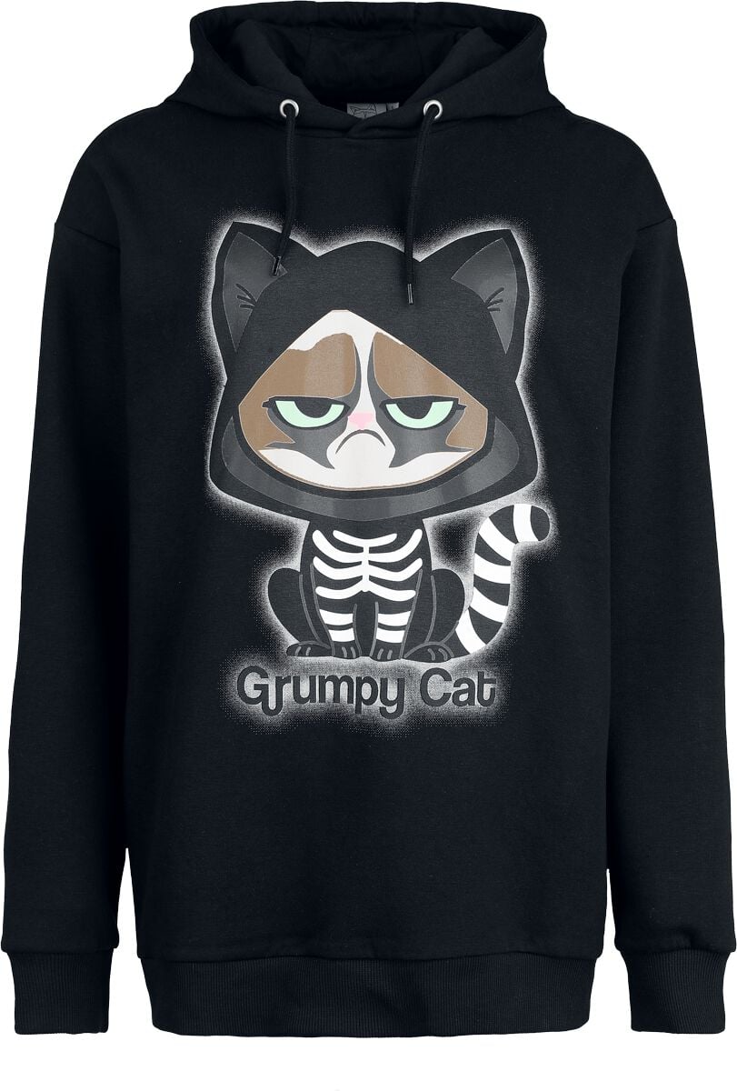 Sweat-shirt à capuche  de Grumpy Cat - Grumpy Cat - Oversize - S à XXL - pour Femme - noir - Grumpy Cat